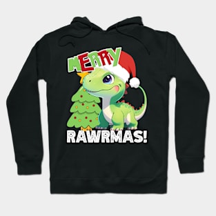 Merry Rawrmas Christmas Dinosaur Cute Great Kids Boys Girls Hoodie